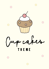 Cup cakes illustration theme