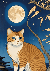 Cat under the Moon 5D5227