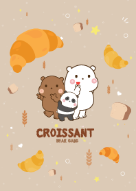 Three Bears Croissant Kawaii