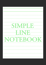 SIMPLE GREEN LINE NOTEBOOKj-CHARCOALGREY