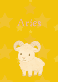 Cute Aries on yellow