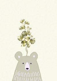 Scandinavian bear beige in the forest.