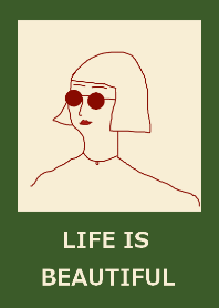 LIFE IS BEAUTIFUL #green red