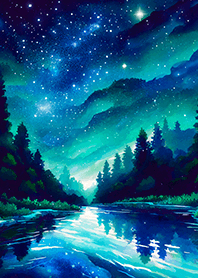 Beautiful starry night view#1408