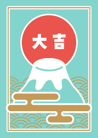 Simple/Lucky Mt.Fuji/ LMint x Red x Gold