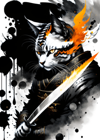 水墨猫武士 349F4C