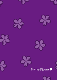 Retro flower -Purple-