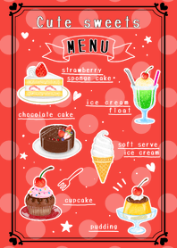 Cute sweets! -light red- Revised