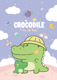Crocodile Kawaii Galaxy Violet