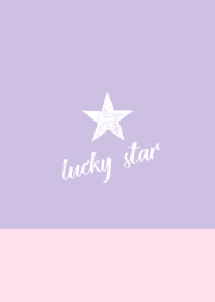 a lucky star-purple and pink