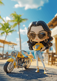 Chibi Biker Babe