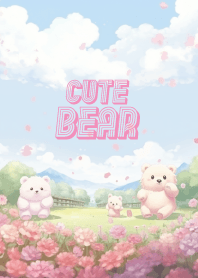 cute bear in flower garden again