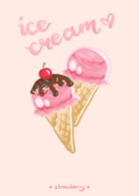Ice Cream : Strawberry