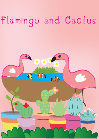 flamingo and cactus theme