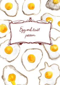 Padrão de ovos e torradas