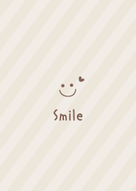 Smile Heart =Brown= Stripe2