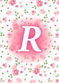 R-Initial- Flower-pink