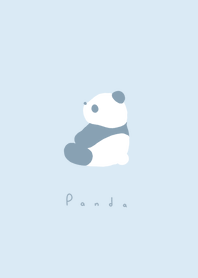 Sitting Panda / blue white