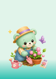 Blooming Bear in Green.3