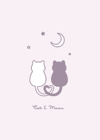 แมว&พระจันทร์ /red purple