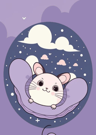 Porco ou rato rosa feliz GBELV