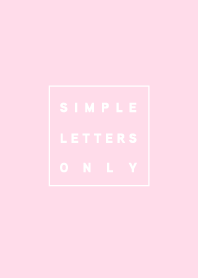 Simple letters only /pink