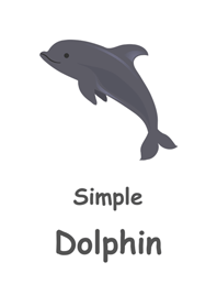 Minimalistic grey dolphin