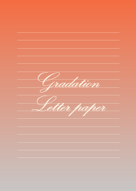 Gradation Letter paper - Gray+Orange -