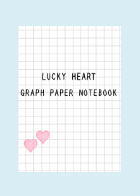 LUCKY HEART GRAPH PAPER-LIGHT BLUE-YEL