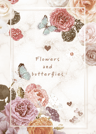 Flower, Butterfly and Marble3 brown03_2