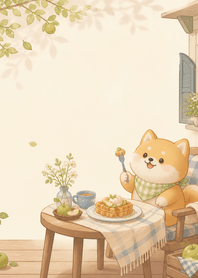 Lime Shiba Apple Waffle Porch