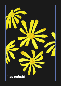 Yellow flower theme. Tsuwabuki
