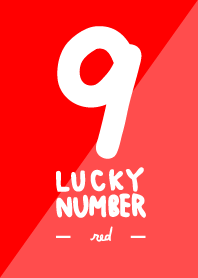 Lucky number 9 Red 2colors