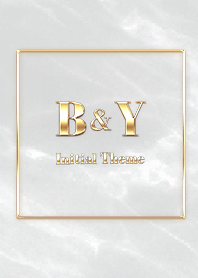 【 B&Y 】Initial Theme Gold - グレー