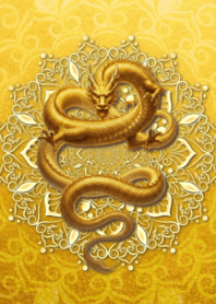 Fortune up Dragon & Gold mandala