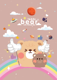Teddy Bears Rainbow Star Brown