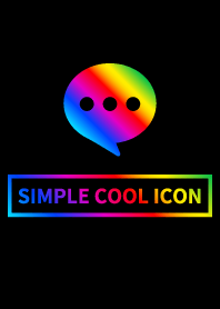 Simple cool icon vivid rainbow WV