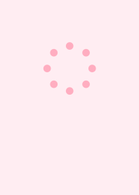 シンプル サークル ピンク ＆ ホワイト