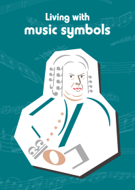 Living with music symbols -musician-