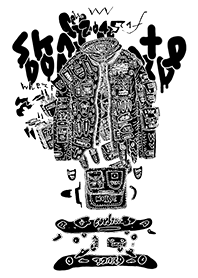 STREET SKATEBOARD GIRL GRAFFITI 011E
