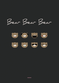 黒とピンク : Bear Bear Bear