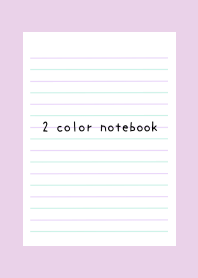 2 COLOR NOTEBOOK-PURPLE&GREEN-LIGHT PL