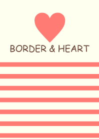 BORDER & HEART -LIGHTORANGE-