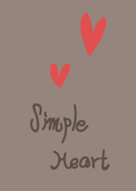 Simple greige heart g