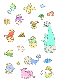 Dinosaur babies from egg
