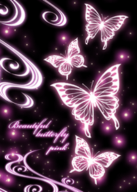 美しい蝶（ピンク）