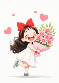 Girl and Flower V.51