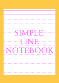 SIMPLE PINK LINE NOTEBOOK-ORANGE