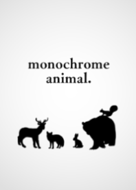 monochrome animal.