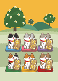 แมวนำโชคในป่า！(สีเหลือง)